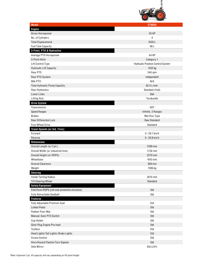 Bobcat CT4055 Compact Tractor - Ex Demo Model - Image 4